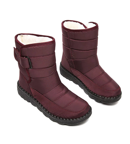 2024 Women's Winter Snow Boots – Waterproof, Warm Fur Ankle Boots in Korean Style