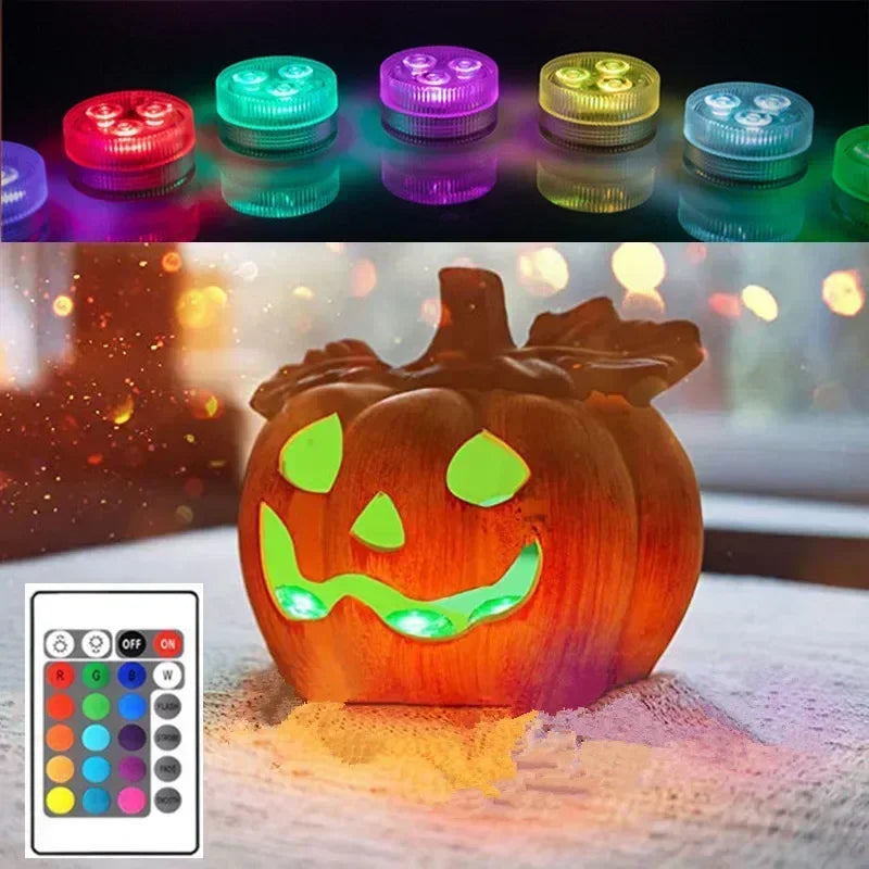 3LED RGB Submersible Underwater Night Lamp – Battery Operated Pool, Garden, Wedding & Party Light for Vases & Bowls