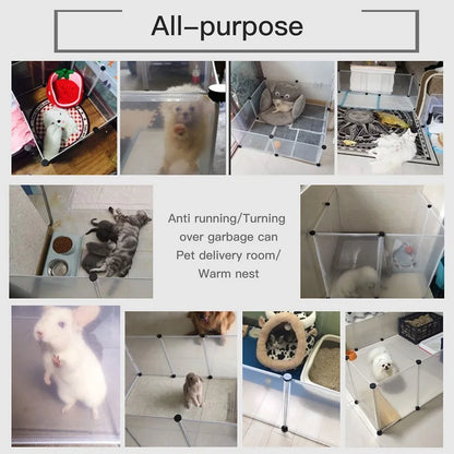 DIY Foldable Pet Playpen – Combined Cage Yard Fence for Dogs, Cats, Kittens, Rabbits, Guinea Pigs, Bunnies & Hedgehogs