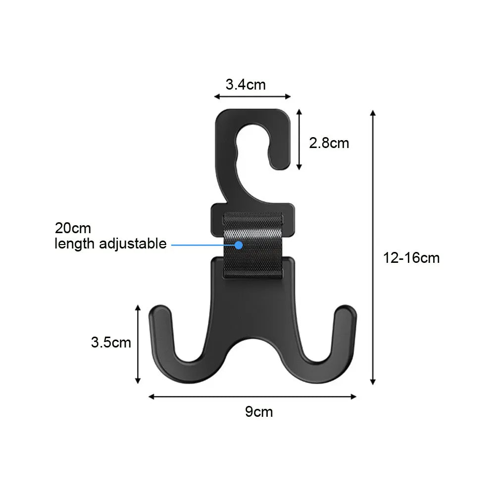 Universal Car Purse Hook – Auto Seat Headrest Hanger for Back Seat Storage, Car Interior Accessories