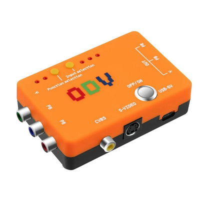 New A47Q-ODV-II Converter Adapter – Component/CVBS/S-Video to Component for Retro Gaming Consoles, No Delay
