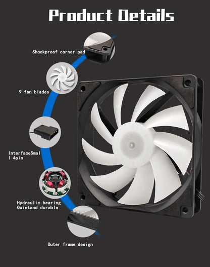 Manmu Festival Edition 120mm RGB Computer Fan — High-Performance Cooling for Gaming PCs