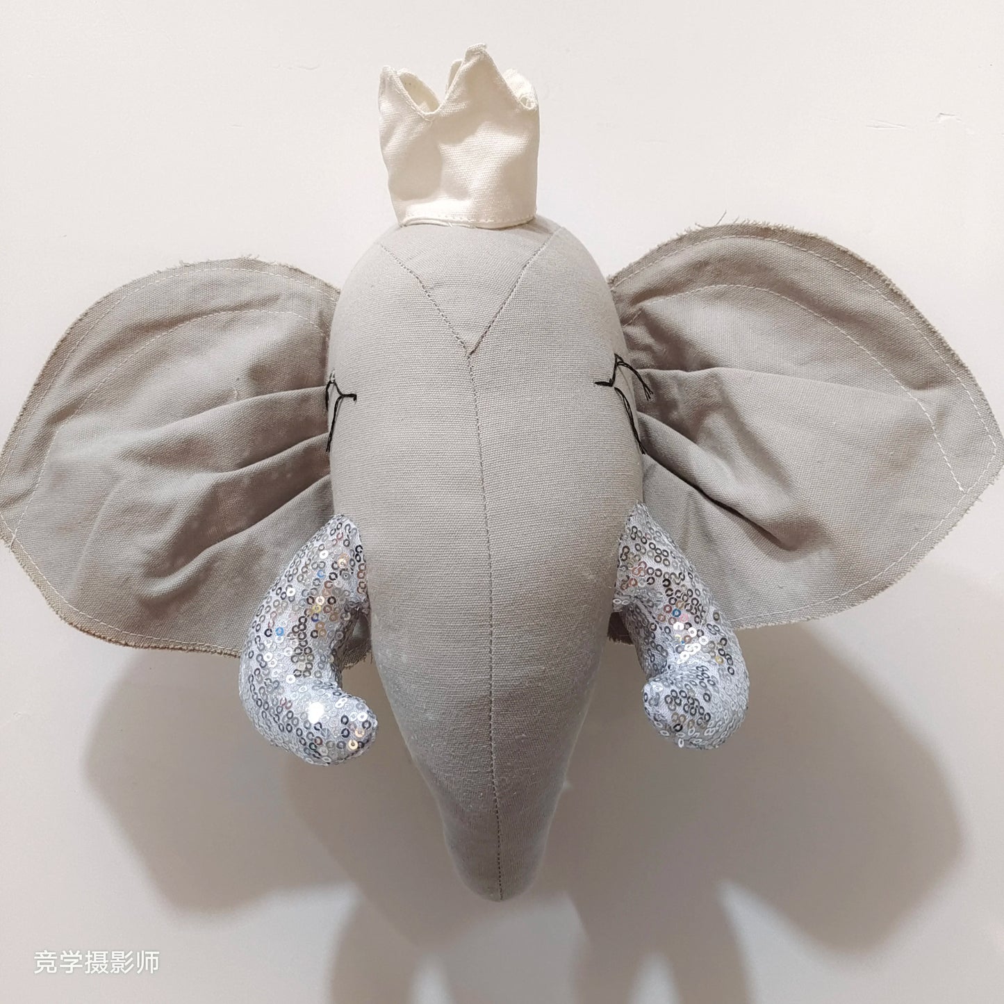 Handmade 3D Felt Animal Heads — Elephant & Swan Wall Hanging Decor for Nursery & Kids’ Bedroom