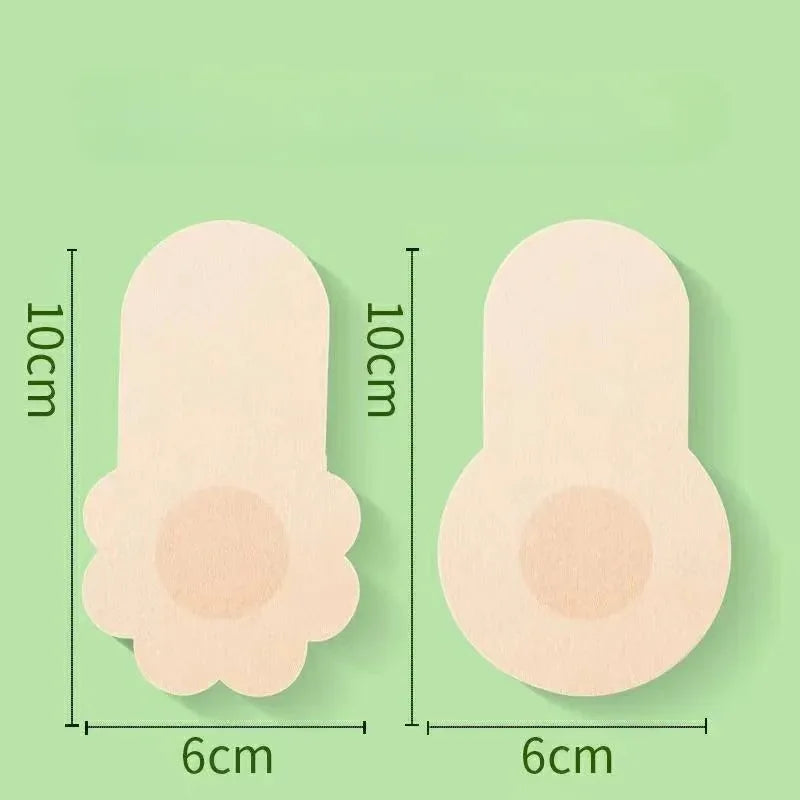 10-Piece Invisible Breast Lift Tape - Adhesive Nipple Covers and Bra-Free Breast Support Stickers