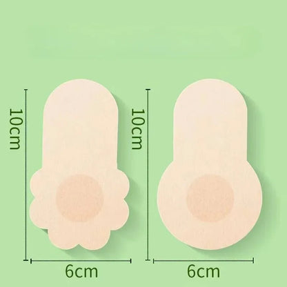 10-Piece Invisible Breast Lift Tape - Adhesive Nipple Covers and Bra-Free Breast Support Stickers