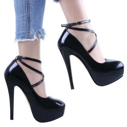 Women’s Platform Stiletto Pumps – Sexy Slingback High Heels for Party, Wedding & Banquet