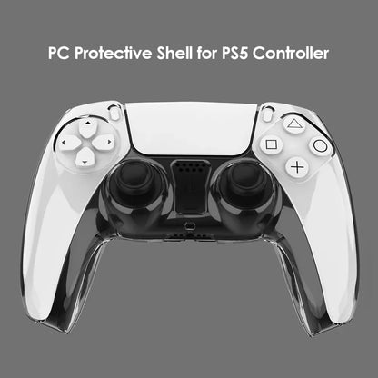 PS5 DualSense Controller Clear PC Cover - Ultra Slim Transparent Protector Case for Sony PlayStation5 Gamepad Accessories
