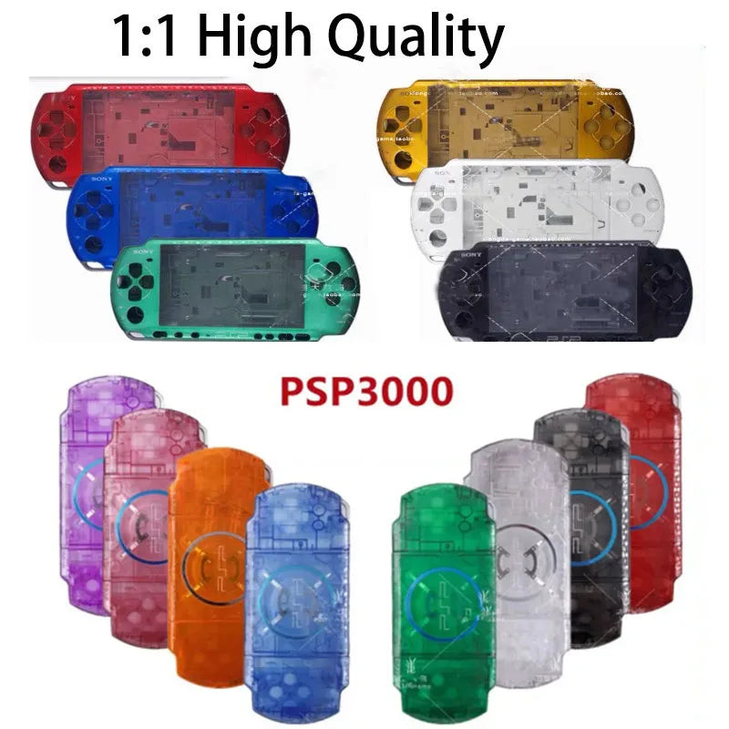 Replacement Faceplate Shell Case for PSP 3000 – Full Housing Cover with Buttons Kit for PSP3000 3006 3008