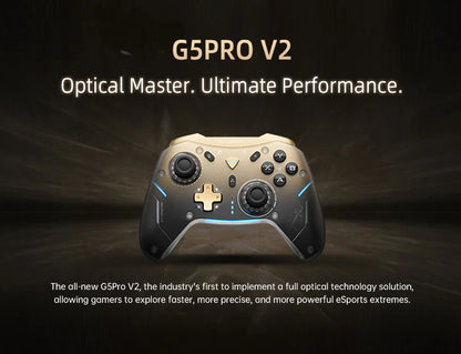 MACHENIKE G5Pro V2 Gaming Controller with Optical Triggers, ABXY Buttons, Hot-Swappable Joystick, 4K Resolution for Switch & PC
