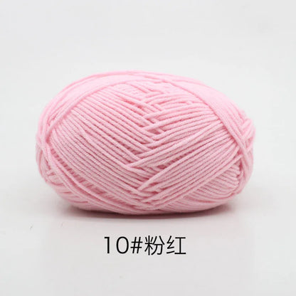 40-50g/Set 4ply Milk Cotton Knitting Yarn – Dyed Lanas for Crochet, Sweaters, Hats & Dolls, Affordable Craft Supplies