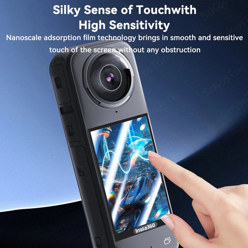 Insta360 X4 Lens Guards, Storage Bag & Screen Protector Film – Anti-Scratch Camera Accessories for Insta360 X4