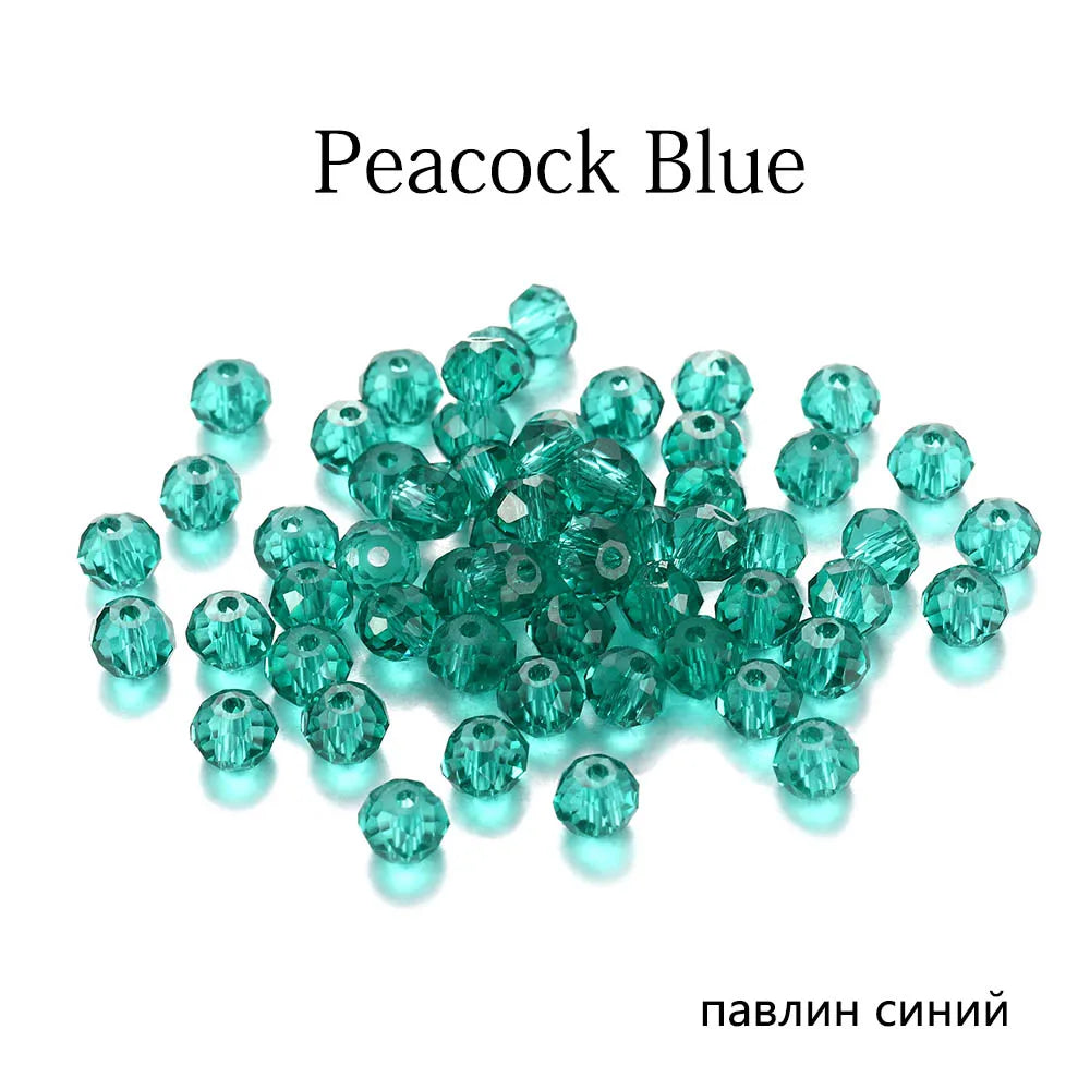 70–300pcs Czech Crystal Glass Beads Set (3–8mm) – Faceted Translucent Colorful Spacer Beads for DIY Jewelry, Bracelets & Craft Making