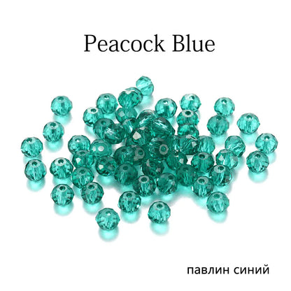 70–300pcs Czech Crystal Glass Beads Set (3–8mm) – Faceted Translucent Colorful Spacer Beads for DIY Jewelry, Bracelets & Craft Making