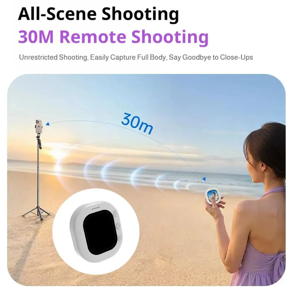 Mini Wireless Magnetic Phone Screen Projector - Rear Camera Selfie Monitor for Vlog & Live Streaming