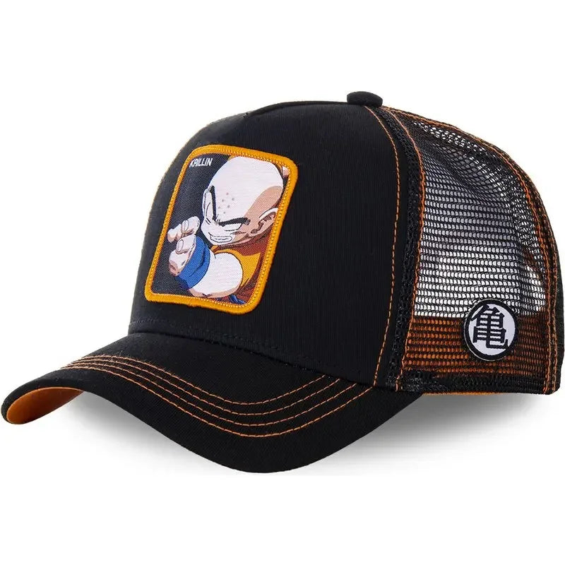 Dragon Ball Son Goku Cap - Embroidered Hip Hop Trucker Mesh Hat Adjustable Summer Travel Sun Visor for Men