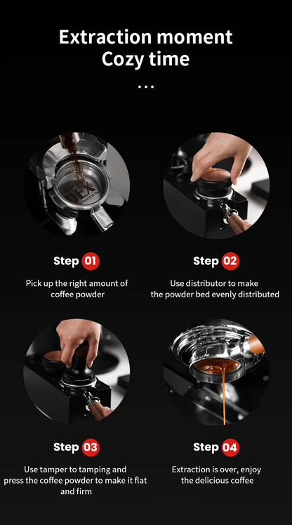 MHW-3BOMBER 30lb Calibrated Coffee Tamper – 51mm/53mm/58mm Flat Espresso Tamper with Spring-Loaded Pressure for Baristas