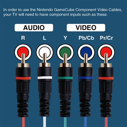 Bitfunx 5RCA YPbPr Component Converter Cable — High-Quality Audio & Video Adapter for Nintendo GameCube NGC Digital AV Output