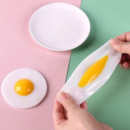 Funky Egg Squishy Ball – Clear Splat Squeeze Toy for Kids & Adults, Easter Basket Filler