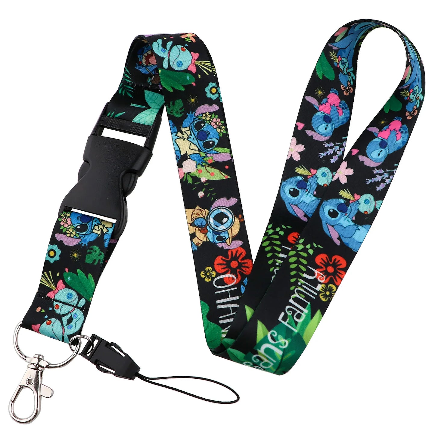 Cute Alien & Angel Cartoon Credential Holder Lanyard for Key, Card Badge & Gym Accessories