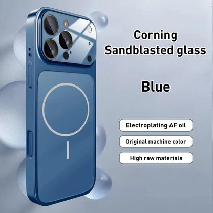 Nano Matte Glass iPhone Case - Magnetic MagSafe Armor Cover for iPhone 11-17 Pro Max, Air & Wireless Charging