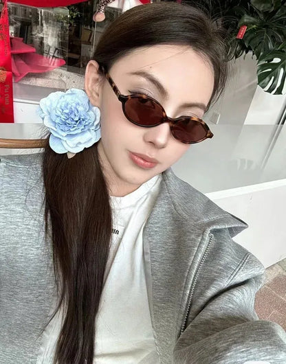 Zhang Yuan Vintage Oval Glasses — English Version Luminous Frame for Men & Women, Fashionable Bookworm Style Eyewear