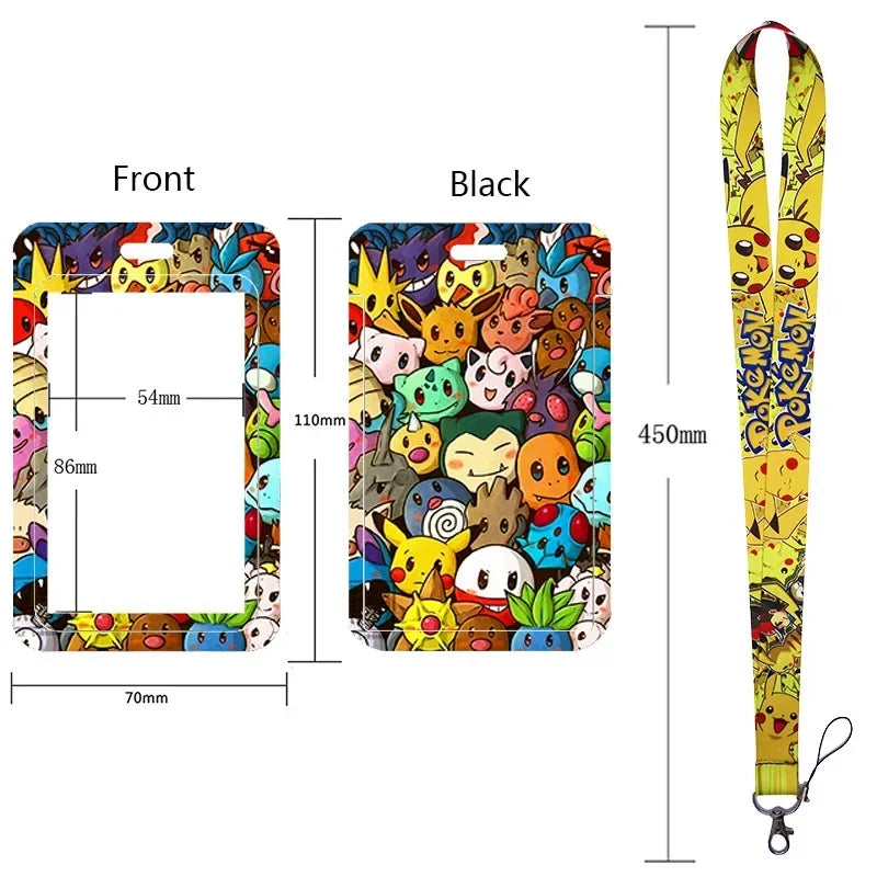 Pikachu Neck Strap Lanyard for Keys – ID Badge Holder, Keychain, Key Rings, Fashion Accessory Gift