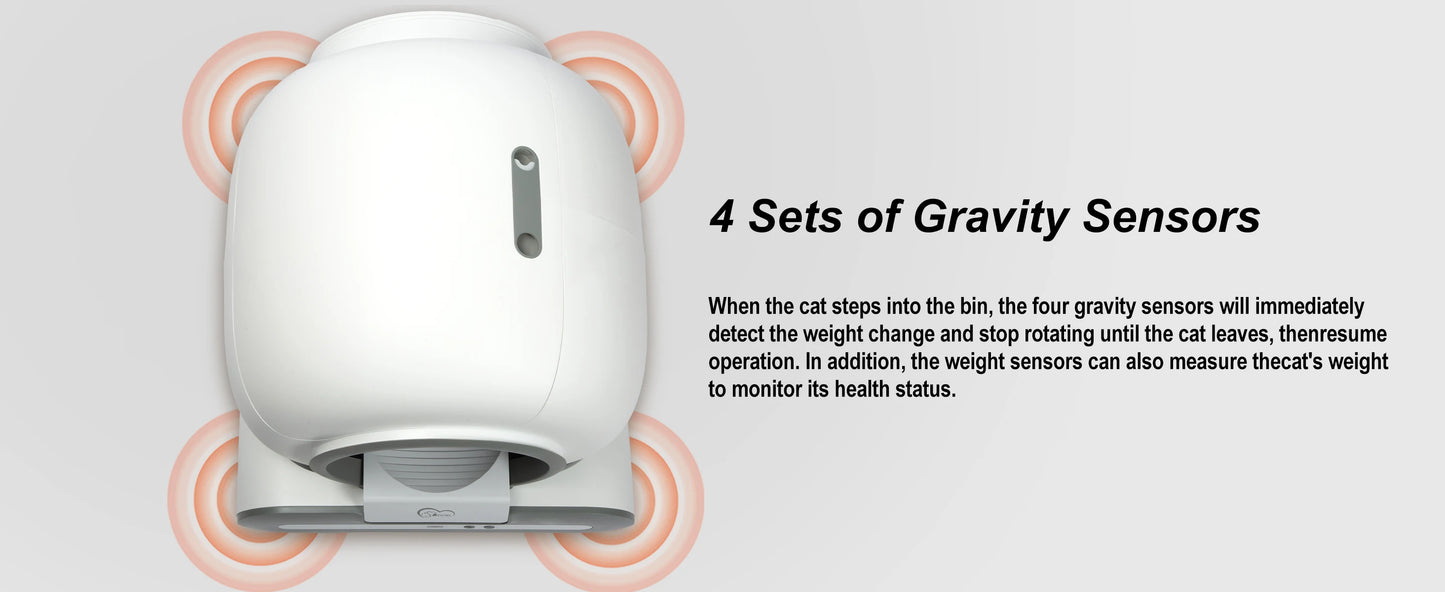DOEL Automatic Self-Cleaning Cat Litter Box – App-Controlled Smart Toilet with Litter Mat for Multiple Large Cats