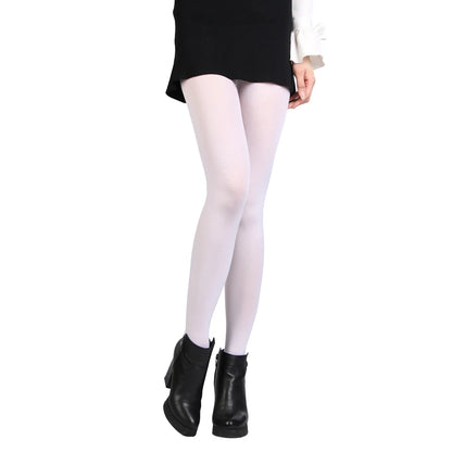 Women Black Opaque Tights - 120D Seamless Warm Nylon Footed Pantyhose Stockings For Winter And Autumn