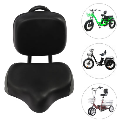 Universal Bicycle & Tricycle Comfort Saddle Seat Cushion with Backrest