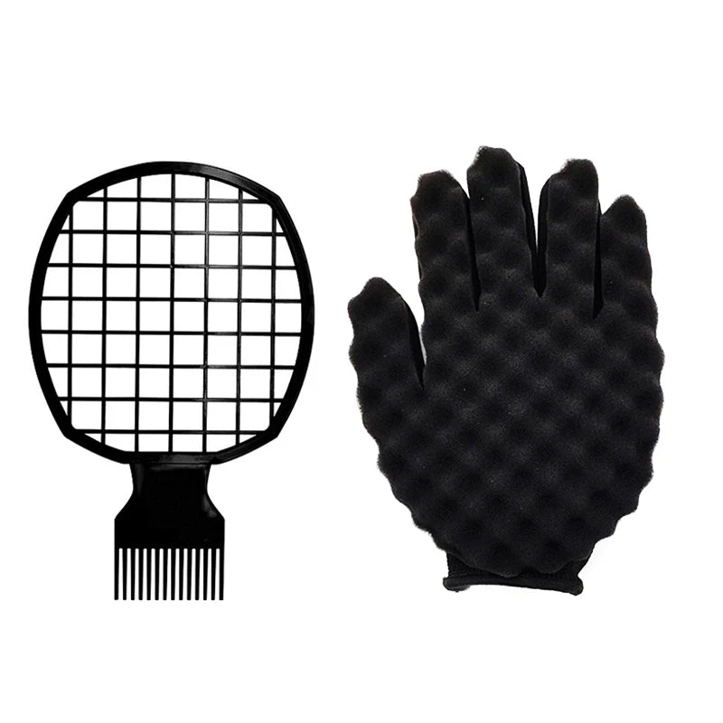Afro Twist Hair Comb Sponge - Curly Hair Sponge Brush for Men & Women, Personal Styling for Hairdressers