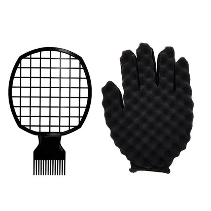 Afro Twist Hair Comb Sponge - Curly Hair Sponge Brush for Men & Women, Personal Styling for Hairdressers