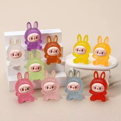 Luminous 3D Labubu DIY Blind Box Cute Cartoon Anime Doll Creative Ornament Birthday Gift for Kids