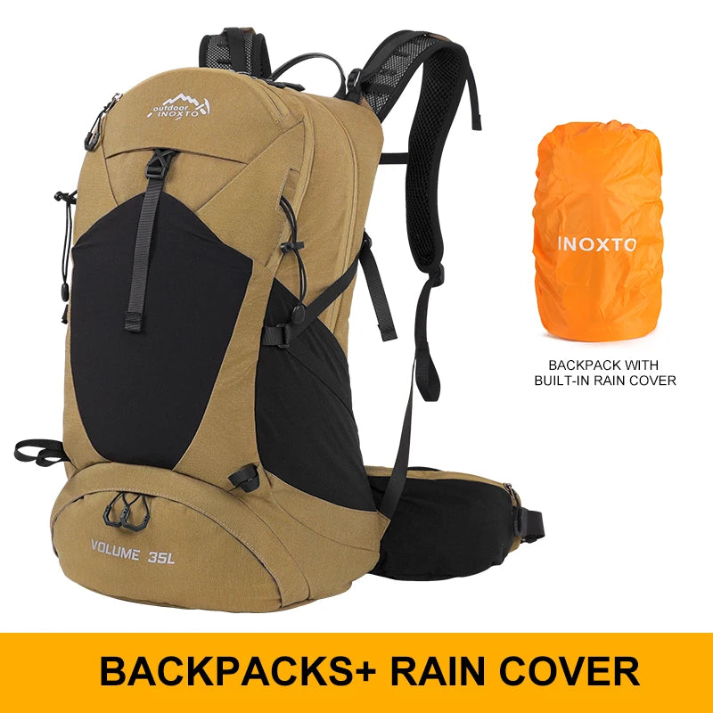 35L Mountaineering Backpack - Waterproof Outdoor Sports Bag for Men & Women, Camping & Hiking Rain Gear
