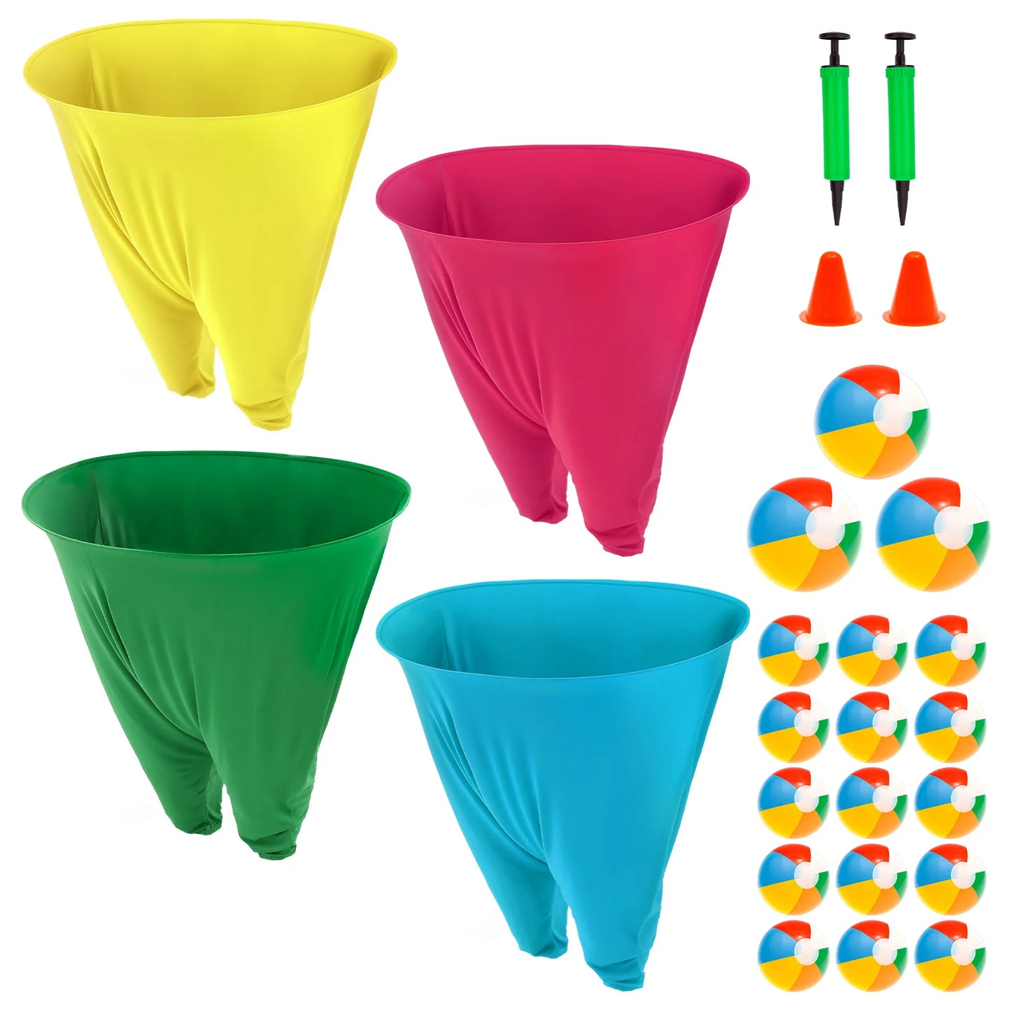 Adult Granny Pants Yard Game Set - Giant Outdoor Family Reunion Tossing Game with Marker Cones & Fun Activities