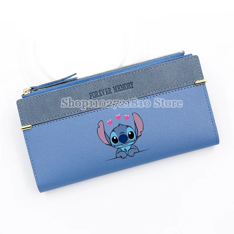 Disney Stitch Wallet for Women – Large Capacity Cartoon Coin Purse & Card Holder Clutch