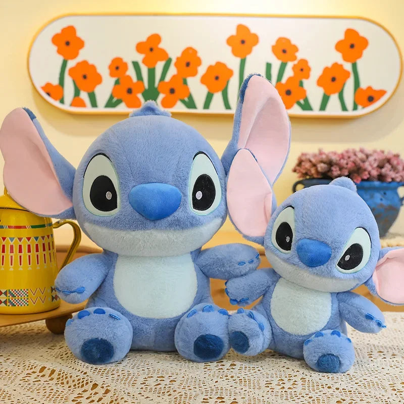 Disney Cute Blue Stitch Plush Toy – Kawaii Sleeping Pillow Doll for Girls' Birthday & Anime Gift Lovers