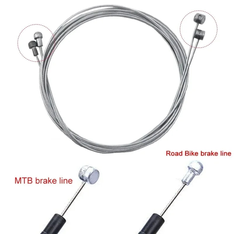 RGO Bicycle Brake Cable Housing Set — MTB Mountain Bike Derailleur & Shifter Cable with Caps