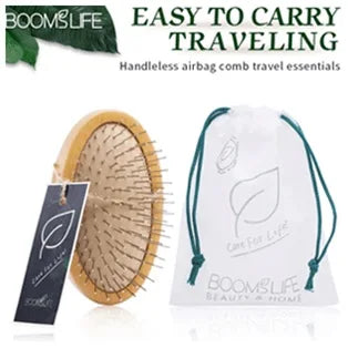 Bamboo Hair Brush for Women – Wide Tooth Styling Comb, Scalp Massage Brush for Smooth Hair & Barber Use
