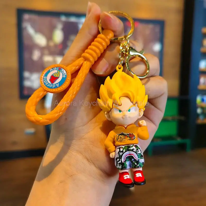 Kawaii Dragon Ball Z Keychain – Super Saiyan Goku, Bulma, Broly, Piccolo & Majin Buu Car Pendant Toy Gift