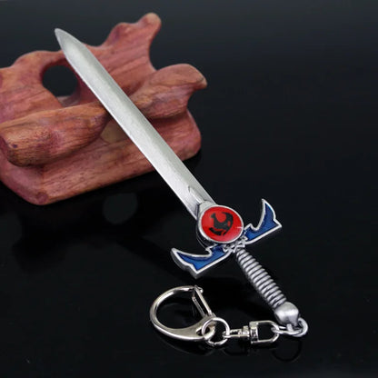 ThunderCats Sword Keychain - Metal Lion Mark Logo Pendant for Men, Movie Fan Gift & Key Holder