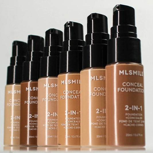Oil-Control Matte Face Foundation Cream - Waterproof Full Coverage BB Cream Concealer for Long-Lasting Makeup