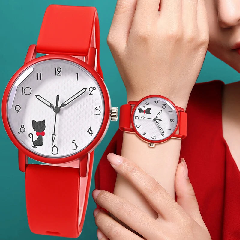 Women’s Casual Quartz Watch – Silicone Strap Wristwatch Gift for Ladies
