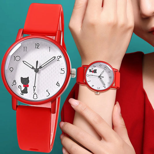 Women’s Casual Quartz Watch – Silicone Strap Wristwatch Gift for Ladies