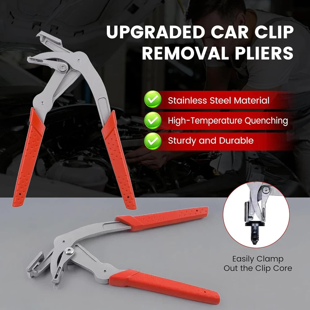 Auto Clip Removal Pliers - Damage-Free Car Trim & Door Panel Fastener Remover Tool