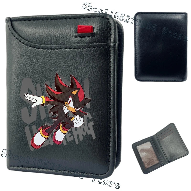Sonic & Shadow Cartoon Wallet – Anime Multi-Card Vertical Holder, Portable Slim Card Pack, 2026 New Fashion Gift Wallet