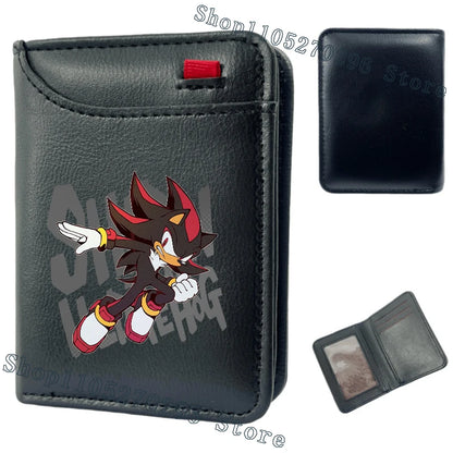 Sonic & Shadow Cartoon Wallet – Anime Multi-Card Vertical Holder, Portable Slim Card Pack, 2026 New Fashion Gift Wallet