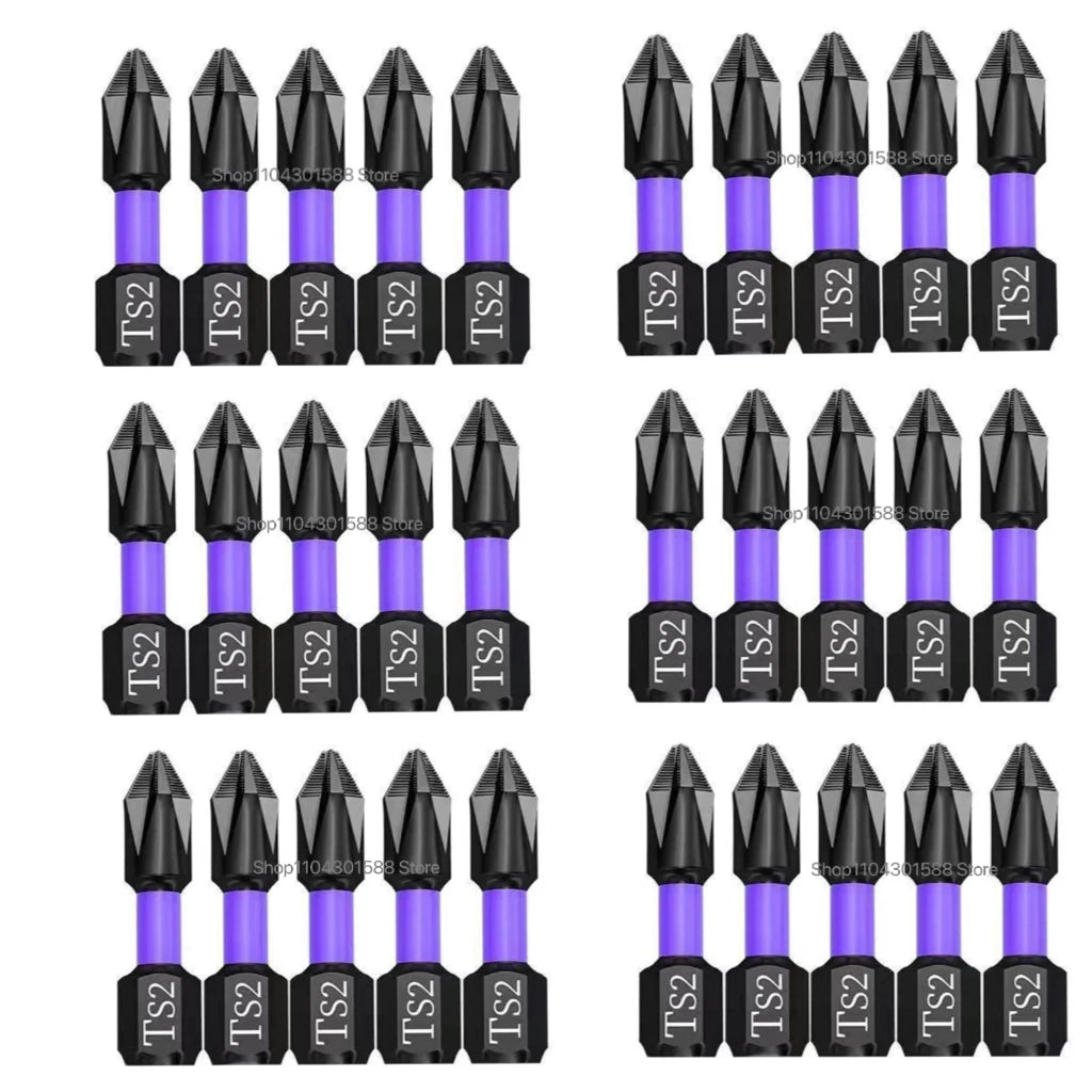 5–60PCS PH2 Magnetic Impact Driver Bit Set – Alloy Steel Cross Screwdriver Bits for Drill & Screw Driving Non-Slip Tool Kit