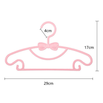 10pcs Kids Clothes Hanger Set - Portable Plastic Windproof Racks, Children's Coat Hangers, Baby Clothing Organizers for Display