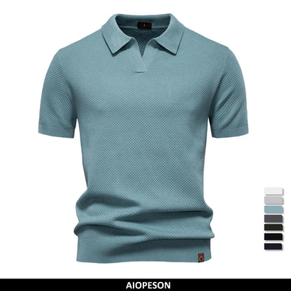 Men's Premium Golf Polo Shirt - 2025 Summer Solid Color Breathable Casual Collared Polo