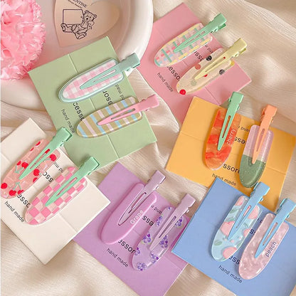 12-Piece Colorful Hair Clips - Cute Duckbill Side Bang Clips for Girls, Broken Hair & Everyday Styling